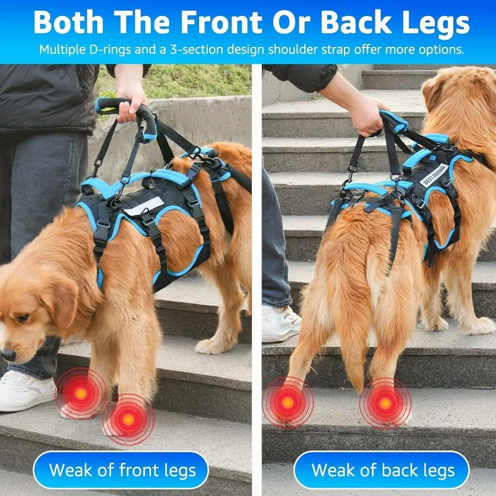 Dog Lift Harness‎ X-Large 2-in-1 Full Body Sling Support for Large Male Dogs
